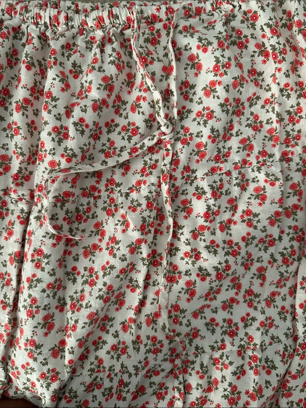 Cotton On White Maxi Skirt with Red Floral Print - Picture 3 of 6